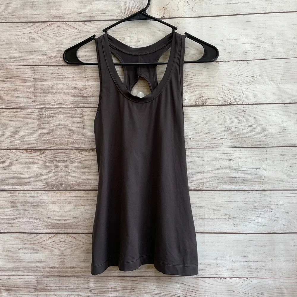 ATHLETA NITRO RACER‎ BACK TANK TOP IN BROWN